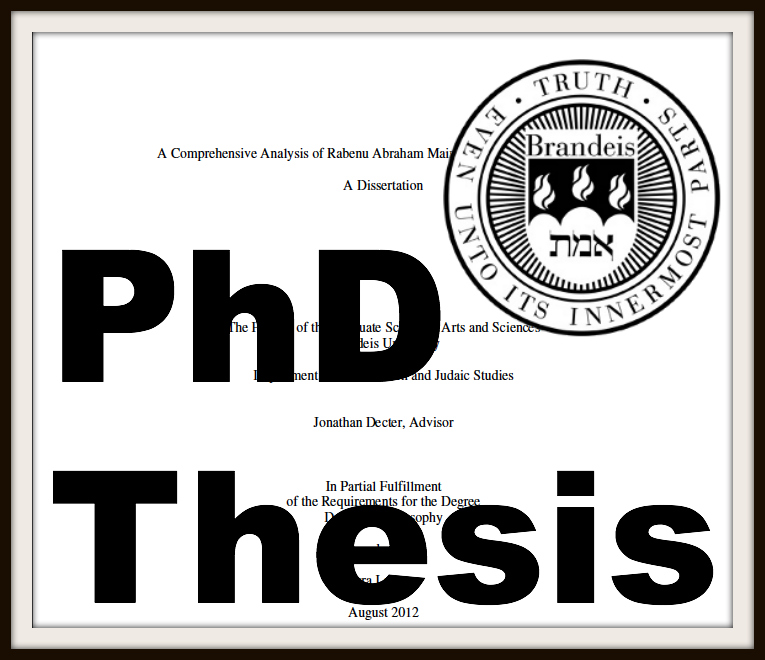 Rabbi Dr. Ezra Labaton Philosophy Phd Thesis Brandeis University Dissertation